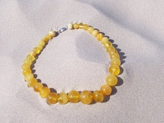 Sculpted Honey Amber Pearl Necklace