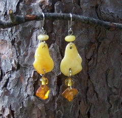 Baltic Butterscotch/Honey Teardrop Amber Earrings