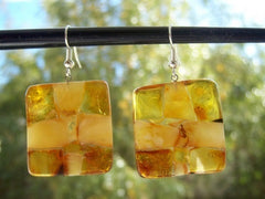 Baltic Mosaic Cube Earrings