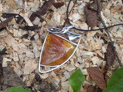 Designer Honey Amber Pendant with Inclusions