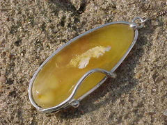 Teardrop Butterscotch Silver Pendant