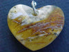 Large Butterscotch Honey and White Heart with Silver