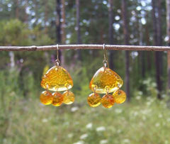 Transparent Honey Amber Earrings